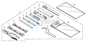 CB250P drawing TOOLS