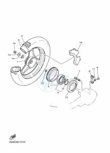 PW50 (2SAH) drawing REAR WHEEL