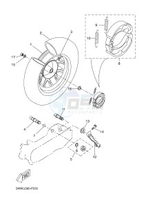 CW50N BOOSTER NAKED (2B7N 2B7N) drawing REAR WHEEL