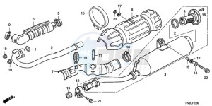 TRX500FAA Europe Direct - (ED) drawing EXHAUST MUFFLER