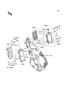 KX450F KX450E9F EU drawing Radiator