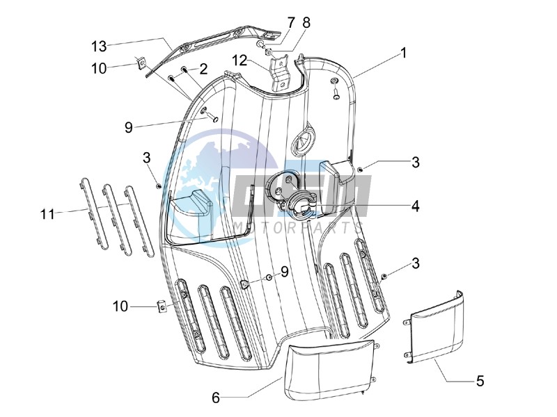 Front glovebox - Knee-guard panel