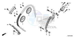 CB600FAD Hornet - CB600F ABS England - (3ED) drawing CAM CHAIN/ TENSIONER