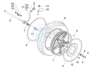 NRG 50 power DT serie speciale drawing Front wheel