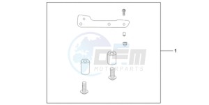 CBR1000RA9 Europe Direct - (ED / ABS MME REP) drawing REAR SEAT BAG ATT KIT