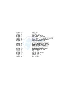 DR250 (E24) drawing * COLOR CHART *