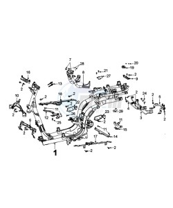 DJANGO 50 4TY O (EURO4) drawing FRAME AND SADDLE