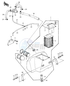 KZ 550 C [LTD] (C1-C2) [LTD] drawing AIR CLEANER -- 80-81 C1_C2- -