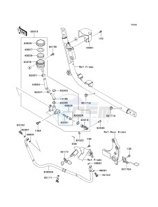 VN 1700 C [VULVAN 1700 NOMAD] (9FA) C9FA drawing REAR MASTER CYLINDER