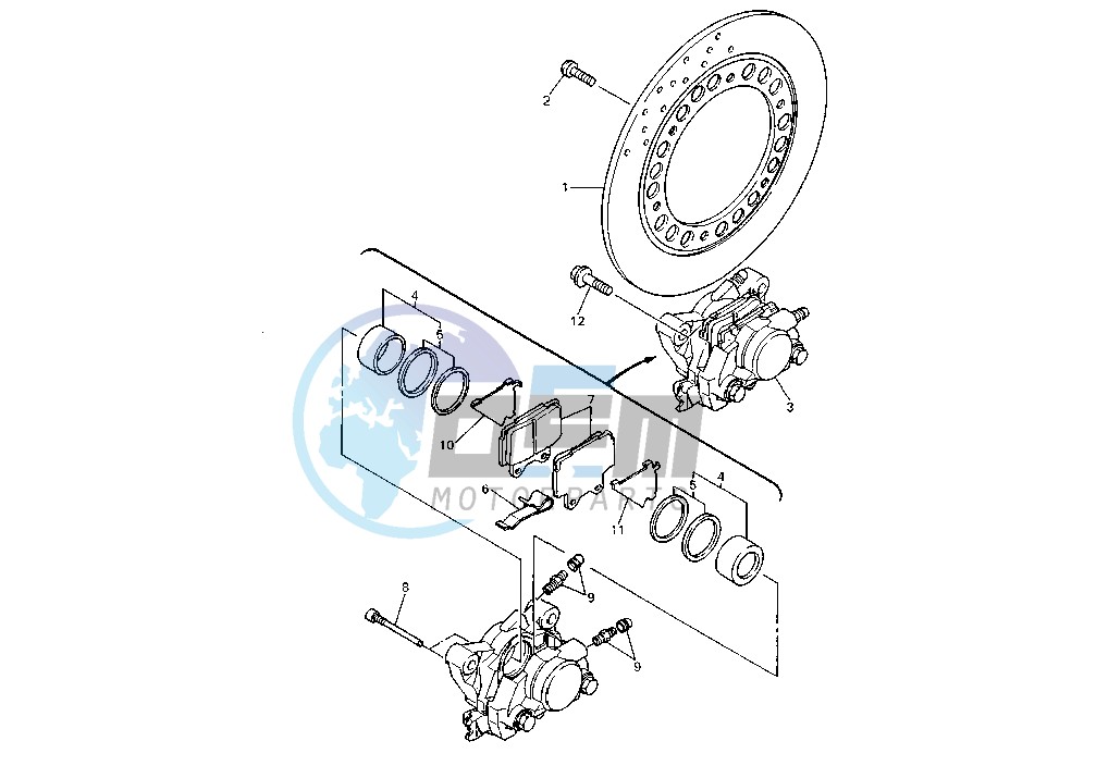 REAR BRAKE CALIPER