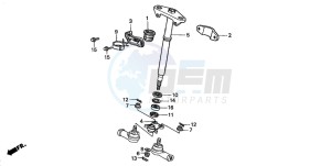 TRX450S drawing STEERING SHAFT