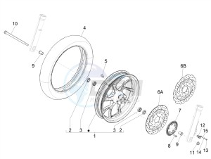 MEDLEY 150 4T IE ABS E3 2020 (APAC) drawing Front wheel