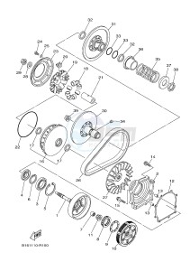 YFM700FWAD YFM70GPHH GRIZZLY 700 EPS (B1A3) drawing CLUTCH