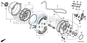 TRX500FE1G TRX500 Europe Direct - (ED) drawing REAR BRAKE PANEL