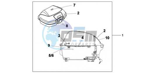 45L TOP BOX T T YPE FOP ONLY