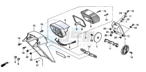 SH50 SCOOPY drawing TAILLIGHT/REAR FENDER (B/E/F/IT/N/PO)