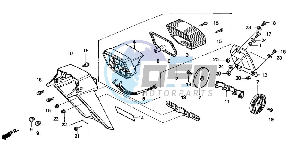 TAILLIGHT/REAR FENDER (B/E/F/IT/N/PO)