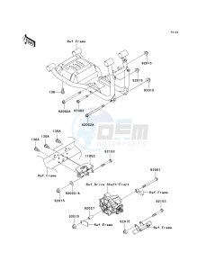 KAF 620 K [MULE 3010 TRANS4X4 HARDWOODS GREEN HD] (K6F-K8F) K6F drawing ENGINE MOUNT