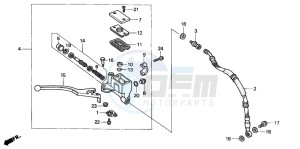 NX125 drawing FR. BRAKE MASTER CYLINDER