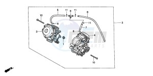 VT600C drawing CARBURETOR (DUAL) (ASSY.)