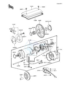 KZ 1100 A [SHAFT] (A1-A3) [SHAFT] drawing STARTER MOTOR_STARTER CLUTCH -- KZ1100-A2_A3- -