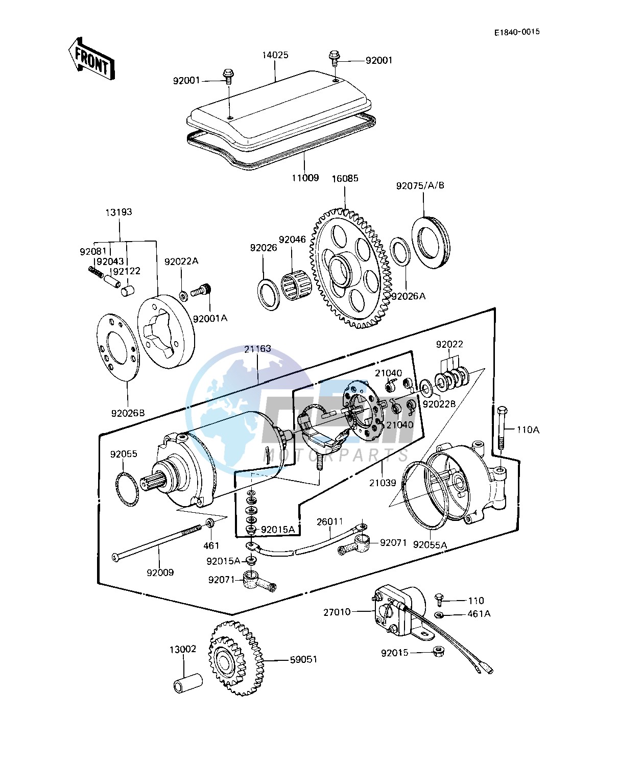 STARTER MOTOR_STARTER CLUTCH -- KZ1100-A2_A3- -