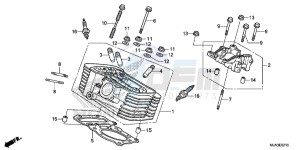 VT750CSD Shadow - VT750CS-D 2ED - (2ED) drawing REAR CYLINDER HEAD