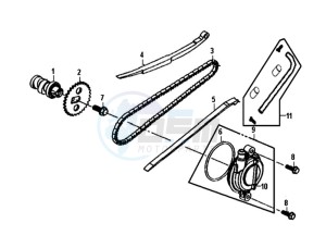 CROX 50 45KMH (L8 L9) EU EURO4 drawing CHAIN / CHAIN TENSIONER  / CHAIN GUIDE