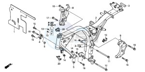 CB600F2 CB600S drawing FRAME BODY (CB600F3/4/5/6 )