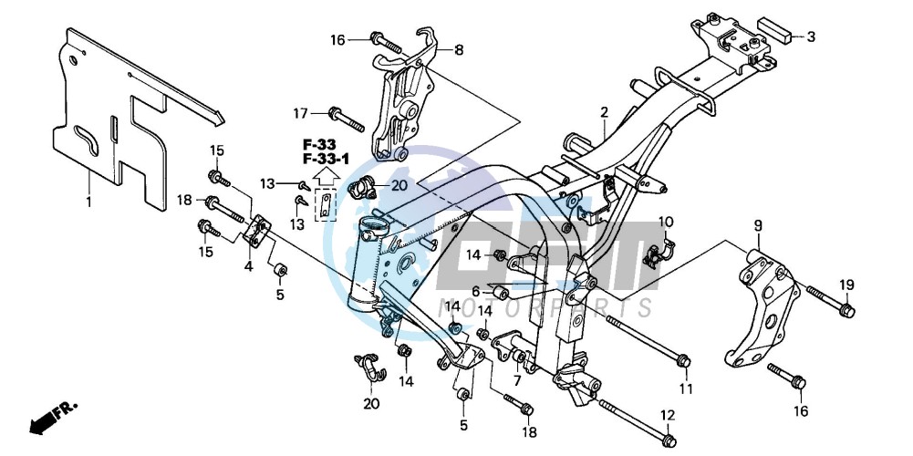 FRAME BODY (CB600F3/4/5/6 )