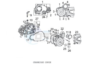 ETX 150 drawing Crankcase cover