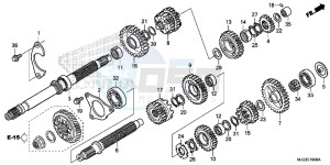 GL1800BD F6B Bagger - GL1800BD UK - (E) drawing TRANSMISSION