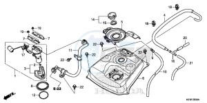 SH125ADE SH125AD UK - (E) drawing FUEL TANK