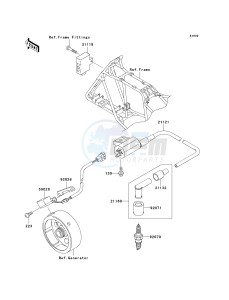 KLF 250 A [BAYOU 250] (A6F-A9F) A6F drawing IGNITION SYSTEM