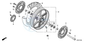 CBF1000A9 UK - (E / ABS MKH) drawing FRONT WHEEL