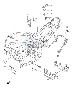 GSX-R1100W (E28) drawing FRAME