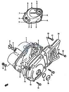 DR125S (F-H-J) drawing CRANKCASE COVER