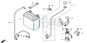 TRX350FM RANCHER 4X4S drawing BATTERY