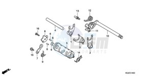 CRF100F9 Australia - (U) drawing GEARSHIFT DRUM