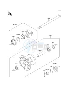 KL 650 A [KLR650] (A10-A14) [KLR650] drawing FRONT HUB