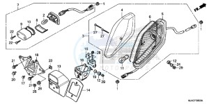 VT750CSE Shadow - VT750CS-E UK - (E) drawing TAILLIGHT (VT750CS/ C)