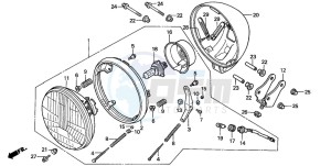 VT125C drawing HEADLIGHT