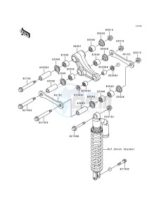 KDX 200 E [KDX200] (E4-E6)) [KDX200] drawing SUSPENSION