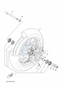 YP400RA XMAX 400 TECH MAX (BL15) drawing FRONT WHEEL