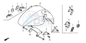 ST1100A drawing FRONT FENDER