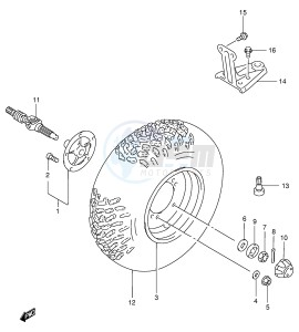 LT-F300 (E24) drawing LEFT REAR WHEEL