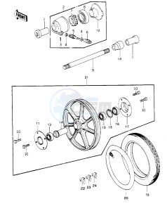 KZ 1000 G [CLASSIC] (G1) [CLASSIC] drawing FRONT WHEEL_TIRE_HUB