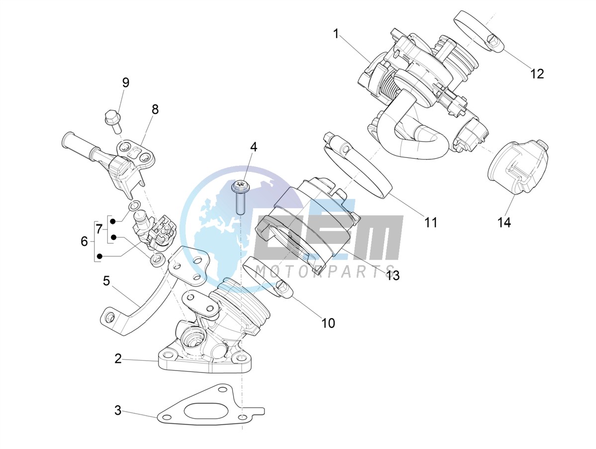 Throttle body - Injector - Induction joint