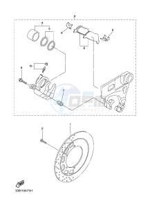 XVS1300A MIDNIGHT STAR (1CS4) drawing REAR BRAKE CALIPER