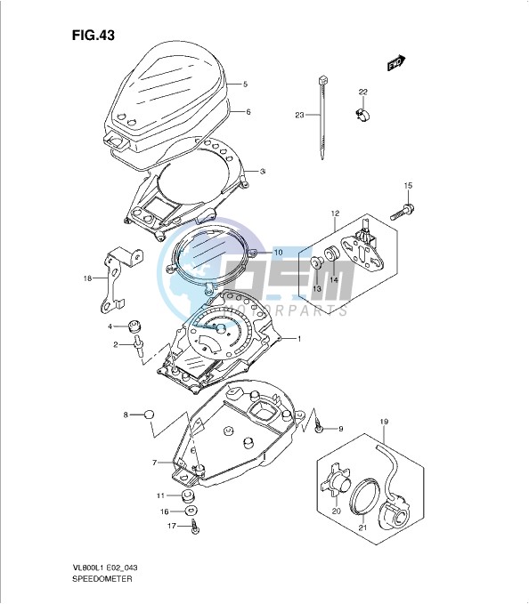 SPEEDOMETER (VL800TL1 E24)